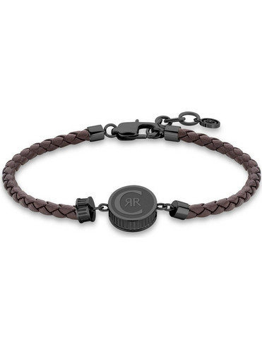 Cerruti Venetian Ανδρικό Βραχιόλι Αλυσίδα από Δέρμα & Ατσάλι CIAGB2128301