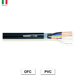 TASKER C283 PVC Υβριδικό Καλώδιο DMX 110 Ohm + Power Cable 1x2x0.22+3x1.50mm Μαύρο (Bulk m)