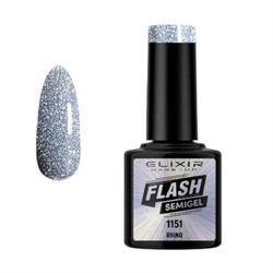 Elixir Flash 1151 Rhino Glitter Ημιμόνιμο Βερνίκι Νυχιών 8ml