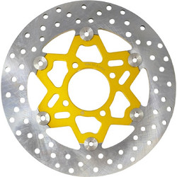 Δισκόπλακα εμπρόσθια πλευστή Racing 245mm Yamaha Crypton X 135 TOKAHI χρυσή