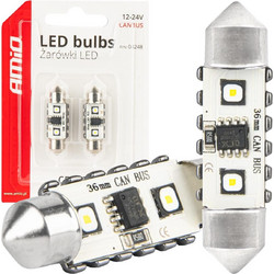 AMiO LED Can-Βus Festoon 36mm 12/24V 9W 2τμχ