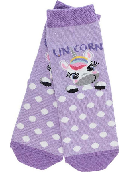 Παιδικές Κάλτσες Unicorn σε λιλά χρώμα