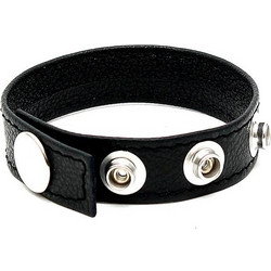 Rimba Bondage Play Penis Ring Adjustable Leather Ελαστικό Δαχτυλίδι Πέους Μαύρο