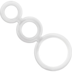 Addicted Toys Rings Set for Penis Σετ Ελαστικά Δαχτυλίδια Πέους Σιλικόνης Διαφανή 3τμχ
