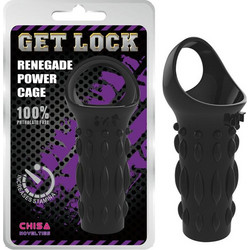 Chisa Novelties Get Lock Renegade Power Cage Κάλυμμα Επιμήκυνσης Πέους 11.5cm Μαύρο