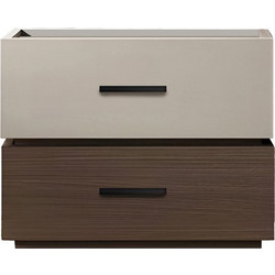 Κομοδίνο Sonlen pakoworld mdf σε καρυδί-μπεζ απόχρωση 60x40x44.5εκ
