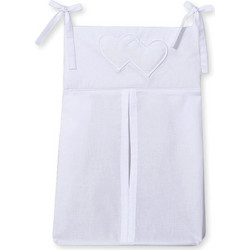 Diaper bag- Hanging Hearts white