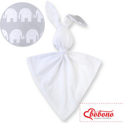 Cuddly rabbit double-sided - Elephants grey