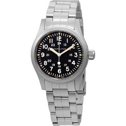 Hamilton Khaki Field Ανδρικό Ρολόι Αυτόματο με Ασημί Μεταλλικό Μπρασελέ H69439131