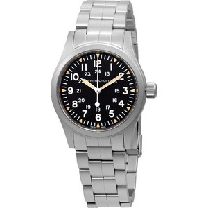 Hamilton Khaki Field Ανδρικό Ρολόι Αυτόματο με Ασημί Μεταλλικό Μπρασελέ H69439131