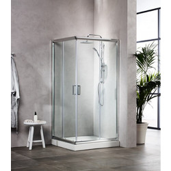 Καμπίνα Ντουζιέρας NEW TEMA NT8080F Τετράγωνη 80x80x180 cm Σατινέ Βαρέως Τύπου