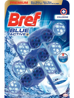 Bref WC Block Active Hygiene Trio Αρωματικό & Καθαριστικό Τουαλέτας 3x50gr