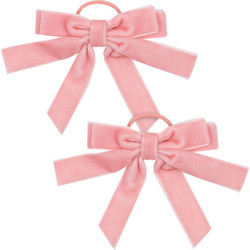 Konges Slojd 2 PACK VELVET BOW ELASTIC (KS101866 PEONY PINK) Κορίτσι Collection FW24-25