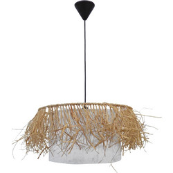 Heronia Lighting Κρεμαστό Φωτιστικό Οροφής Μονόφωτο E27 Καφέ Φ40cm CONGO -A- 1L