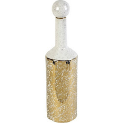 Μποτίλια Κεραμική Χρυσή/Λευκή Φ11x31cm VOS203 Espiel