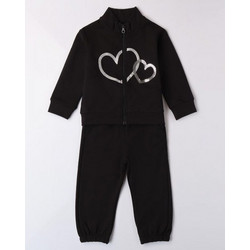 IDO TWO PIECES JOGGING SUIT - 4.A545/00 - ΚΟΡΙΤΣΙ - BLACK