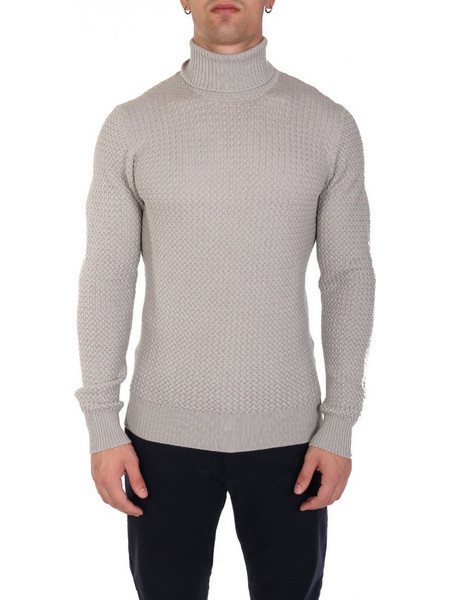 GRAN SASSO ΠΛΕΚΤΟ TURTLE NECK ΓΚΡΙ-ΜΠΕΖ