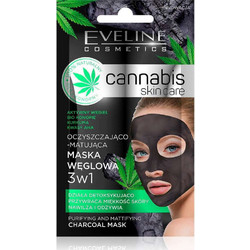 Eveline Cosmetics Cannabis Μαύρη Μάσκα Προσώπου με Κάνναβη 7ml