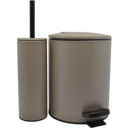 Σετ Πεντάλ Inox 5Lt+Πιγκάλ Μπεζ Γκρι Ματ Soft Close Ankor