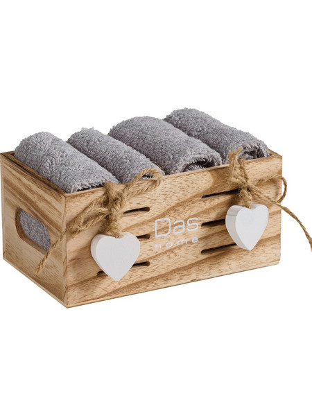 DAS HOME ΣΕΤ ΠΕΤΣΕΤΕΣ 30Χ30 4ΤΕΜΑΧΙΩΝ SOFT 4005 GREY