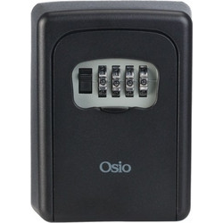 Οsio OSB-3680-BL Μαύρη κλειδοθήκη από αλουμίνιο με συνδυασμό 4 ψηφίων - 9 x 4 x 12cm