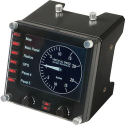 Logitech G Saitek Pro Flight Instrument Black Πάνελ για PC