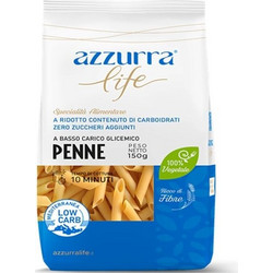 Azzurra Life Penne Ζυμαρικά Πέννες με Χαμηλό Γλυκαιμικό Δείκτη & Υδατάνθρακες, 150g