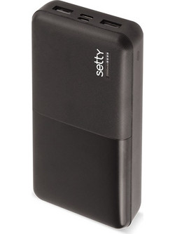 Powerbank Setty 20000 mAh, μαύρο