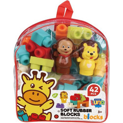 Τουβλάκια Luna Toys μαλακά σε Τσαντάκι 42 τεμαχίων