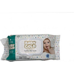 Baby Gold Comfort Wet Towels With Argan Perfume 72τμχ