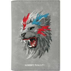 Nimmy Passport case wallet Raptor Lion grey - (N-XM-HZB-056)