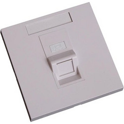 EuroLan LY-FP13 modular UTP socket, for 1x keystone, 45 white, without keystone