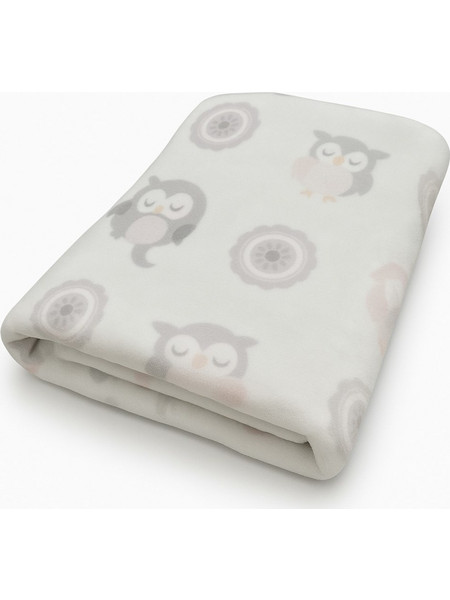 KikkaBoo Owls Elephant Κουβέρτα Αγκαλιάς Βελουτέ 70x80 Ροζ