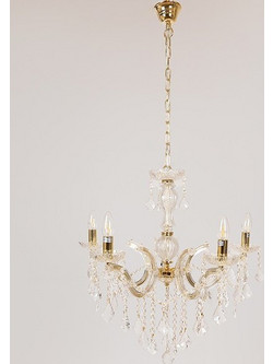 ΠΟΛΥΕΛΑΙΟΣ 5ΦΩΤΟΣ ΜΕ ΚΡΥΣΤΑΛΛΑ ΧΡΥΣΟΣ 64x65cm ESTHETI EUROLAMP ΧΡΥΣΟ-ΧΡΩΜΙΟ-ΜΑΥΡΟ / GOLD-CHROME-BLACK ΓΥΑΛΙ-ΜΕΤΑΛΛΟ-ΠΛΑΣΤΙΚΟ / GLASS-METAL-PLASTIC 64X64X64