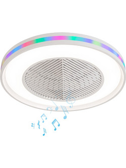 LINEME ΑΝΕΜ/ΡΑΣ ΜΠΛΑΦΟΝΙΕΡΑ&ΤΗΛ SUOVO RGB BLUETOOTH ΗΧΕΙΟ