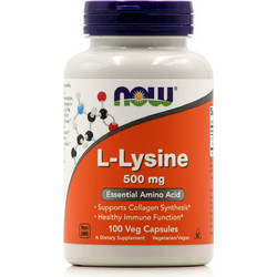 Now Foods L-Lysine 500mg 100 Κάψουλες