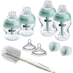 Tommee Tippee Advanced Σετ Πλαστικά Μπιμπερό με Θηλή Σιλικόνης κατά των Κολικών 0m+ Mint 9τμχ