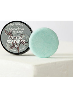 Boobam Cotton Softness Bar Φυτικό Σαμπουάν & Αφρόλουτρο για Επανόρθωση για Ξηρά Μαλλιά 60gr