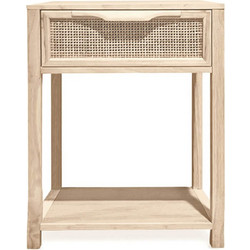 Κομοδίνο ξύλινo Noah Cane H:60, D:30, L:40 cm