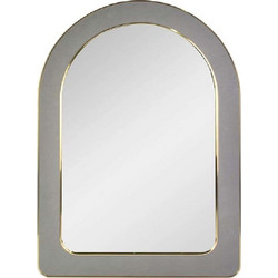 Καθρέπτης Τοίχου Βελούδινος ECO605 50x1,8x70cm Grey-Gold Espiel Γυαλί,Βελούδο