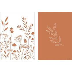 Little Dutch Παιδική Αφίσα Wild Flowers Rust 42x30εκ