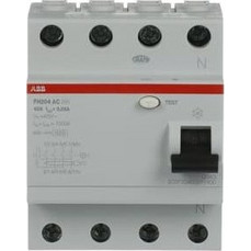 Ρελέ Διαρροής FH204AC-40/0.03 Γκρι 40A Τύπος AC Τριφασικό 30mA FH200 26213 ABB 26213