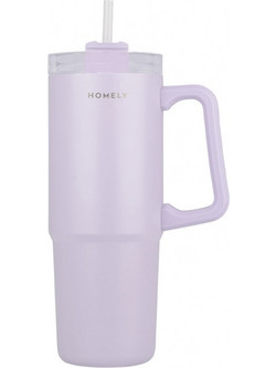 Estia HOMELY ΘΕΡΜΟΣ STRAW TUMBLER 900ml LAVENDER FOG 01-34528