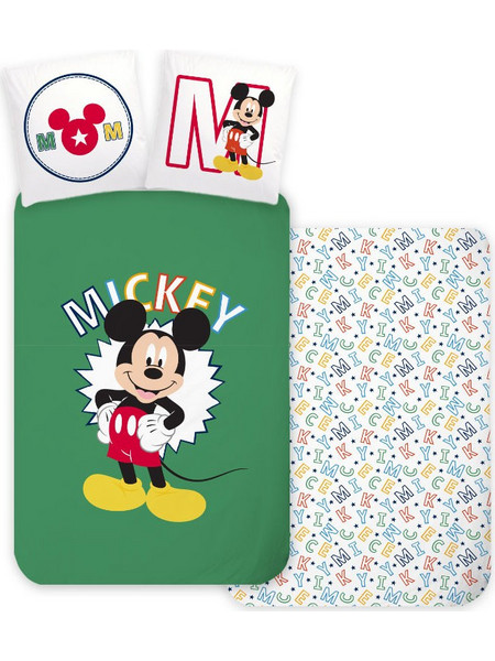 Disney Mickey Letters bedding cover 140x200cm, 70x90 cm