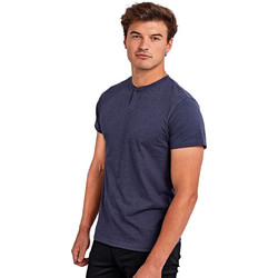Ανδρικό T-shirt με κουμπί PREMIER PR219 Comis Navy Melange