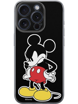 Disney Mickey Full Print Angry Back Cover Black (iPhone 15 Pro)