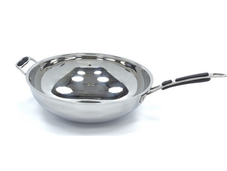 Wok Pan - O36cm - Stainless Steel - Induction