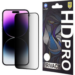 Lito HD Pro Privacy Tempered Glass Black (iPhone 14 Pro Max)