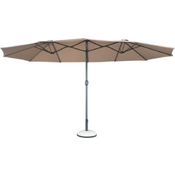 Επαγγελματική Ομπρέλα Κήπου Ορθογώνια Μεταλλική Μπεζ 2.7x4.5m Ε922