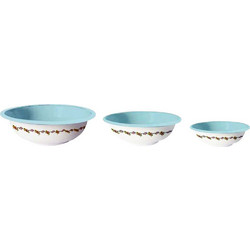 Μπωλ Σερβριρίσματος Enamel (Σετ 3Τμχ) 742-2157 20,5/18,5/16,5x6cm Multi Artekko Εμαγιέ